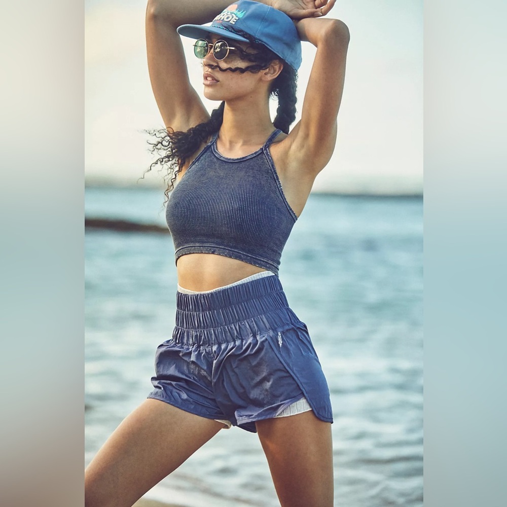 Free People FP The Way Home Shorts deep blue size m